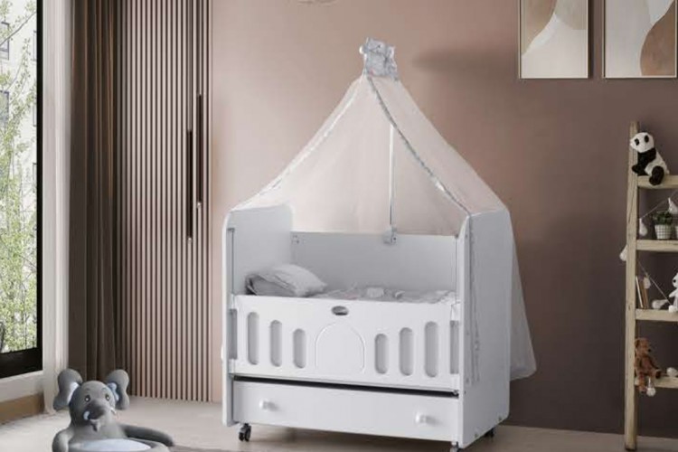 Luna Crib 70x130 White