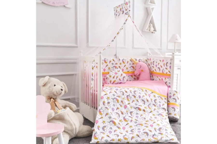 Unicorn Figured Crib Sleeping Set